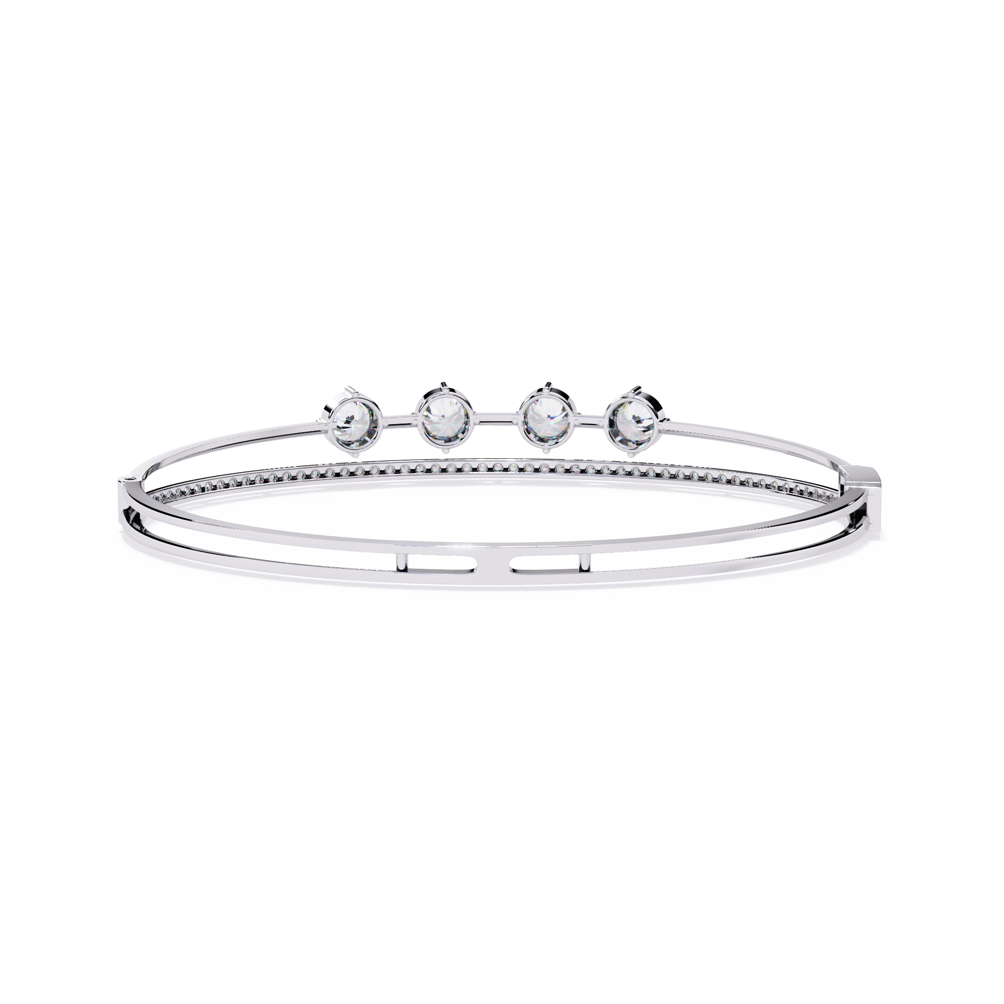 Solitairekart 2.32ct Four-Stone Diamond Bracelet-HI Color, VS-SI Clarity